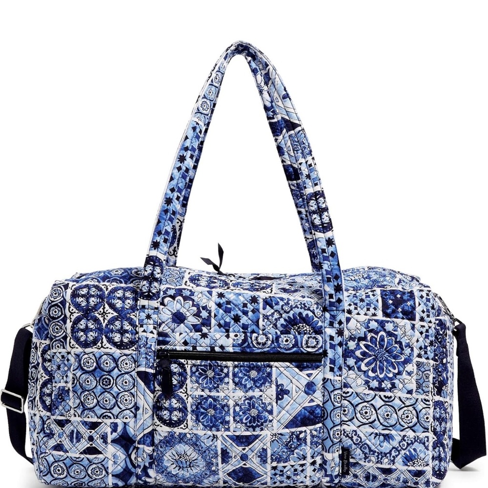 Nwt Vera Bradley Island Tile Blue weekender bag